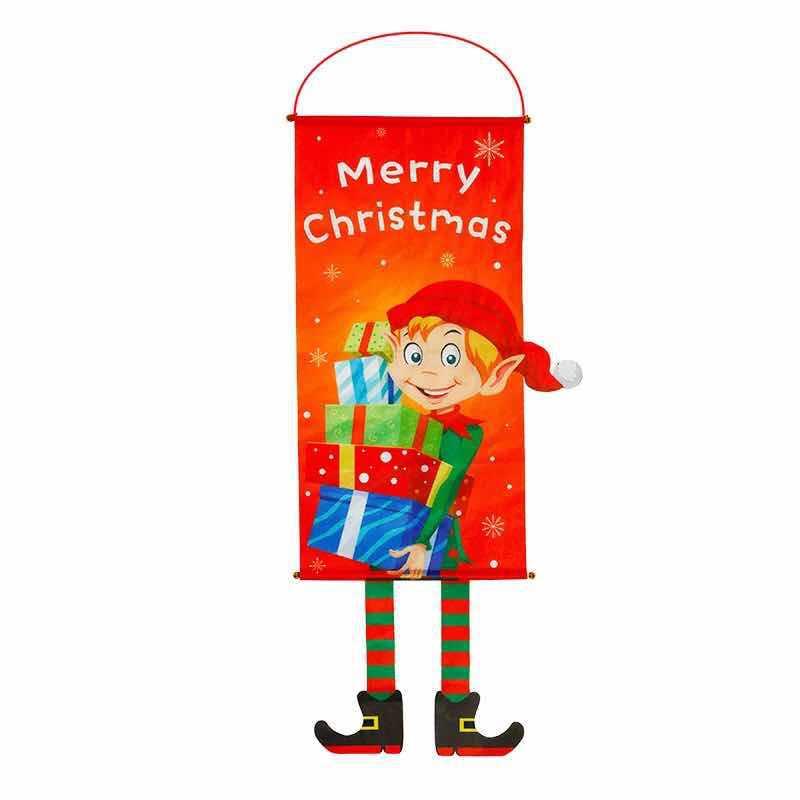 Merry Christmas Door Banner Hanging Ornament