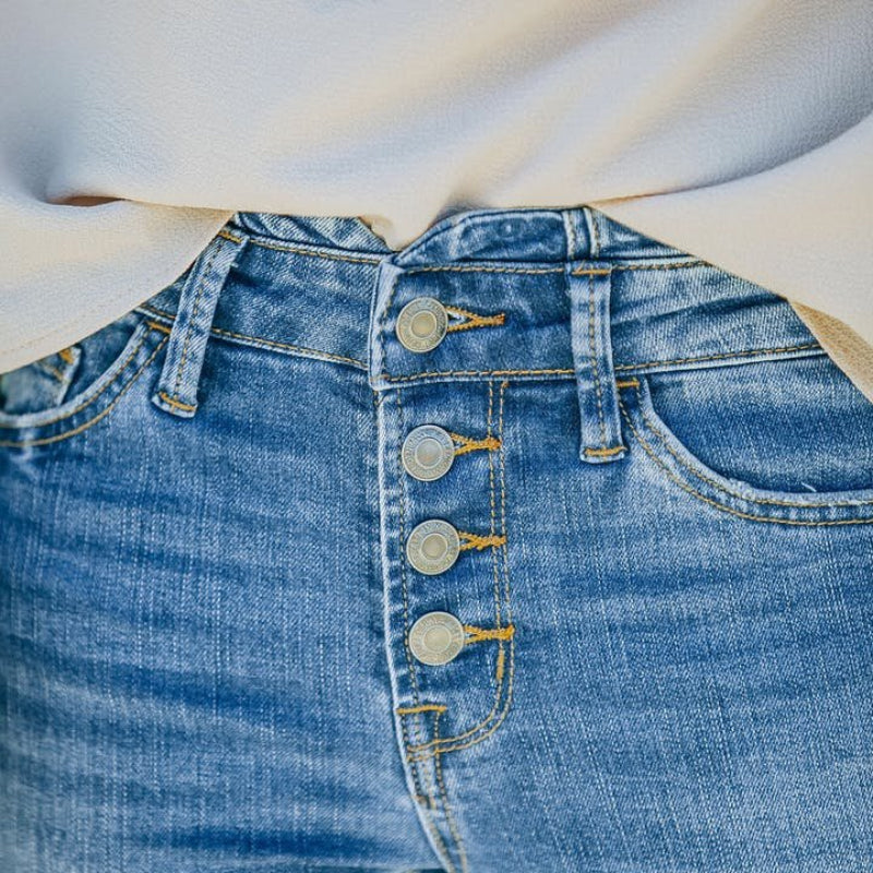 Vintage High-Waisted Jeans With Flared Legs From The 70s