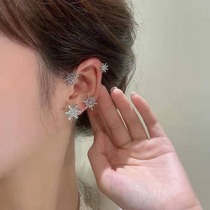 Diamond And Zirconia Earrings Without Holes