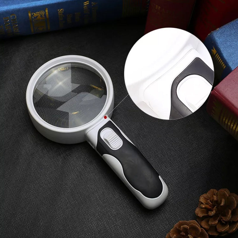 20X Optical Handheld Backlit Magnifier For Reading
