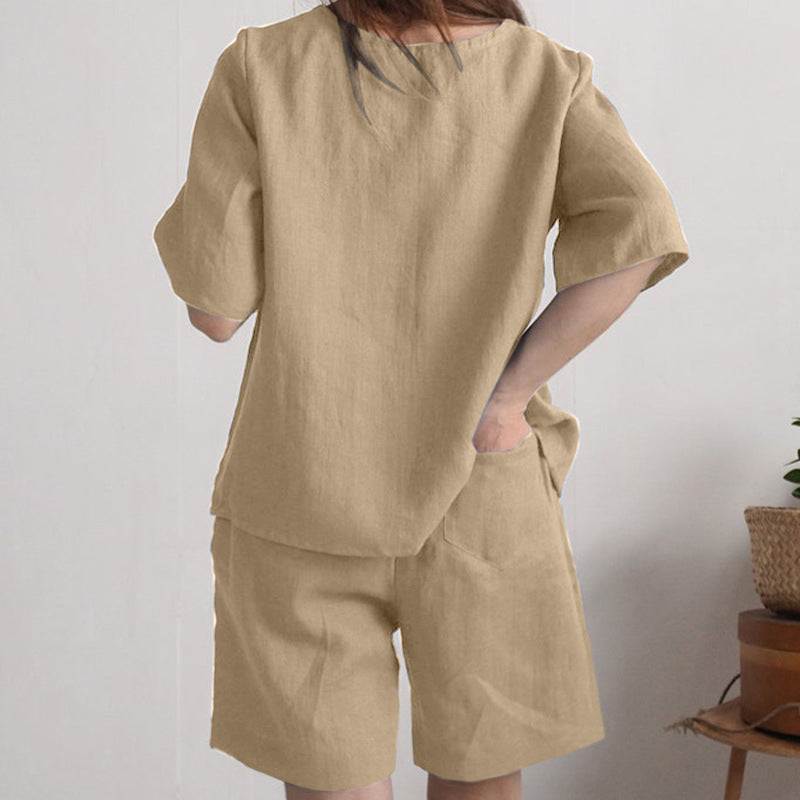 Plus Size Loose Shorts Suit