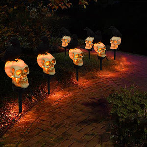 Halloween Solar Skull Crow Decorative Lights