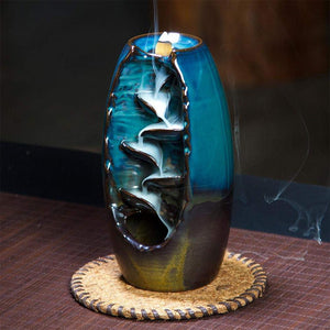 Mountain River Waterfall Back-flow Incense Holder