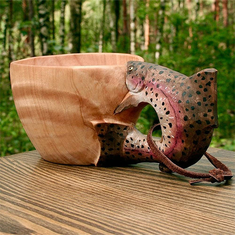 Cute Animal Handmade Wooden Mug