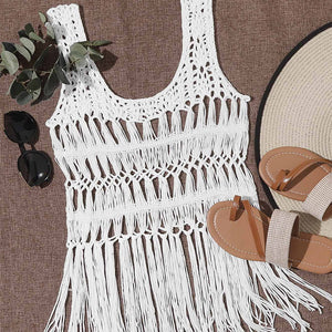 V-Neck Hollow Lace Tank Top