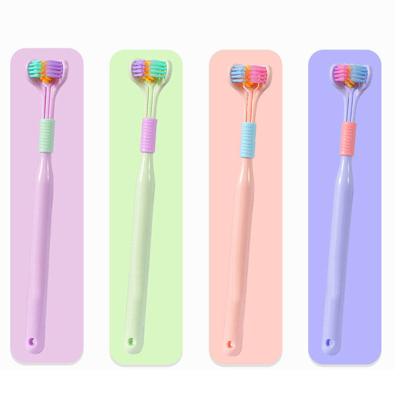 V-shaped Three-sided Toothbrush