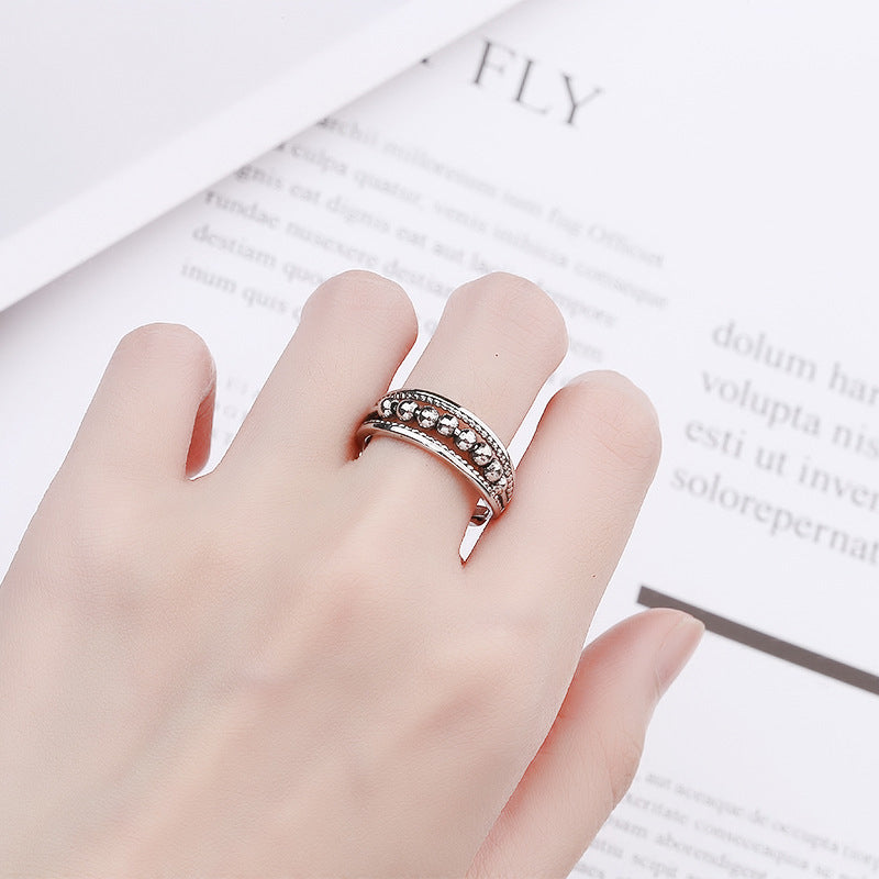 Ring With Polkadot Beads