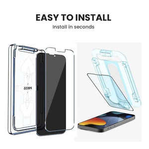 Anti-Spy Screen Protector With Auto Alignment Kit For iPhone