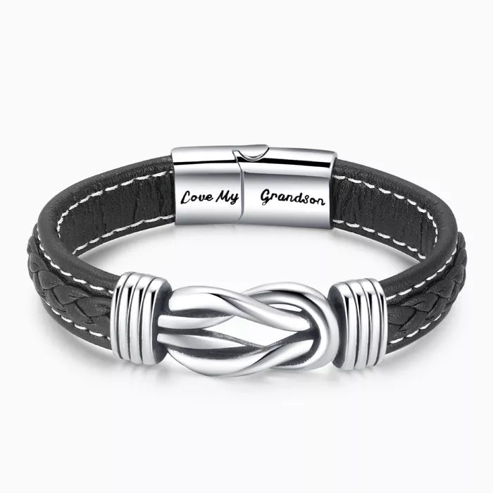 Twist Braided Leather Bracelet