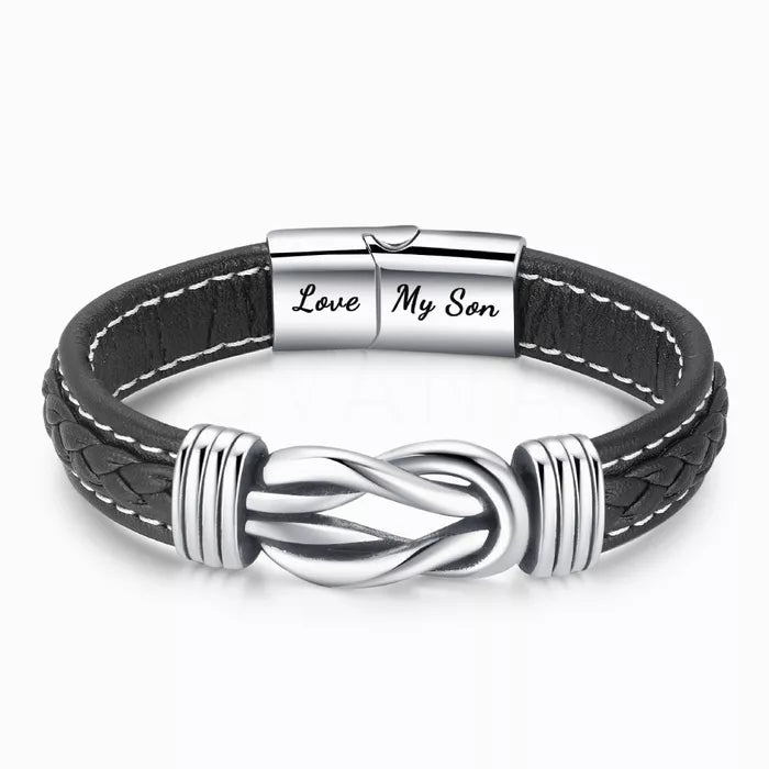 Twist Braided Leather Bracelet