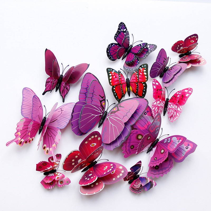 3D Butterfly Wall Mural Stickers