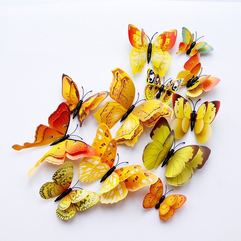 3D Butterfly Wall Mural Stickers
