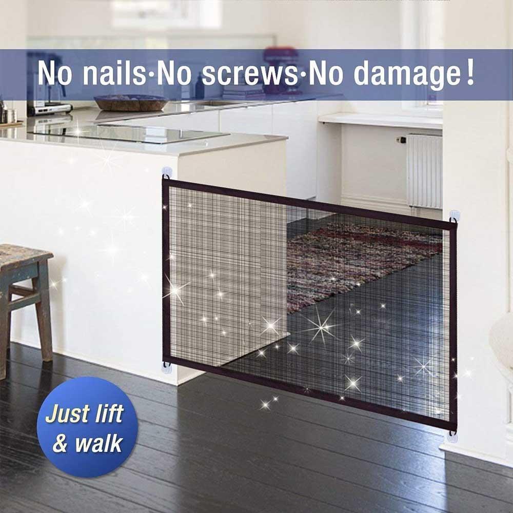 Portable Mesh Dog Gate For House