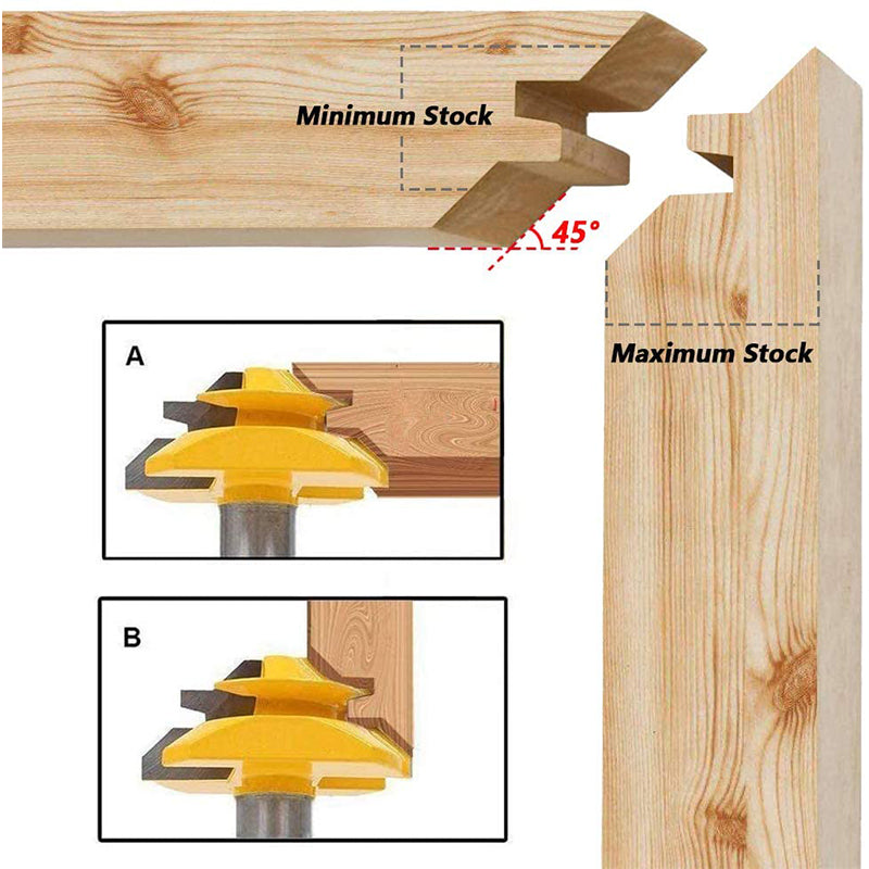45 Degree Lock Miter Router Bits