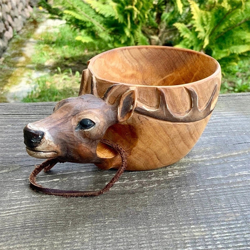 Cute Animal Handmade Wooden Mug