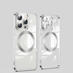 Electroplating Wireless Magnetic Charging All-Inclusive Lens Case for iPhone