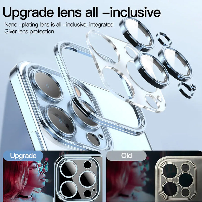 Electroplating Wireless Magnetic Charging All-Inclusive Lens Case for iPhone
