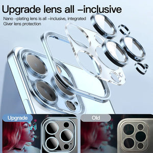 Electroplating Wireless Magnetic Charging All-Inclusive Lens Case for iPhone