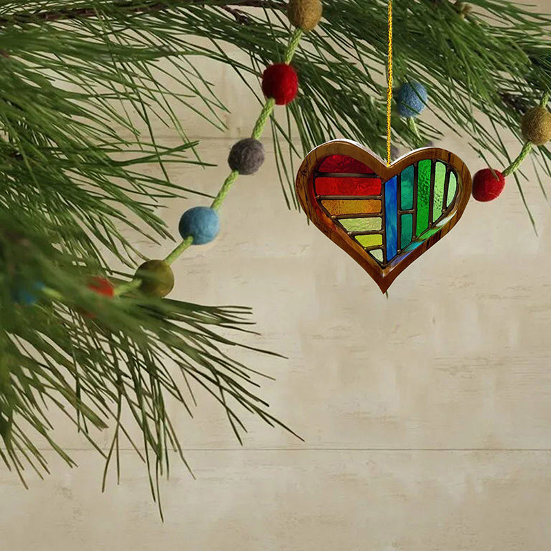 Wooden Painted Love Ornaments Home Decoration