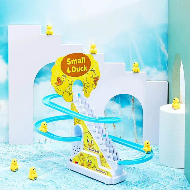 Funny Automatic Stair-Climbing Ducklings Cartoon Race Track Set