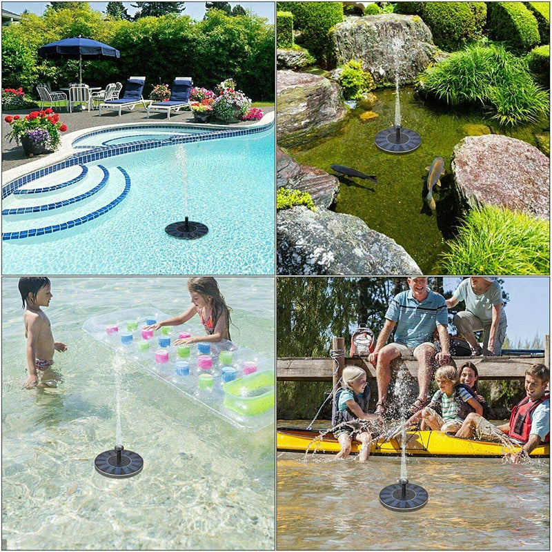 Solar Powered Bird Fountain With Lights