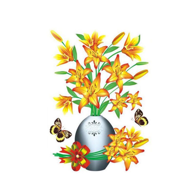 3D Vase Wall Sticker