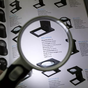 20X Optical Handheld Backlit Magnifier For Reading