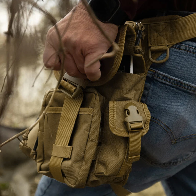 Nylon Waterproof Men Tactical Waist Pack Leg Travel Belt Bag