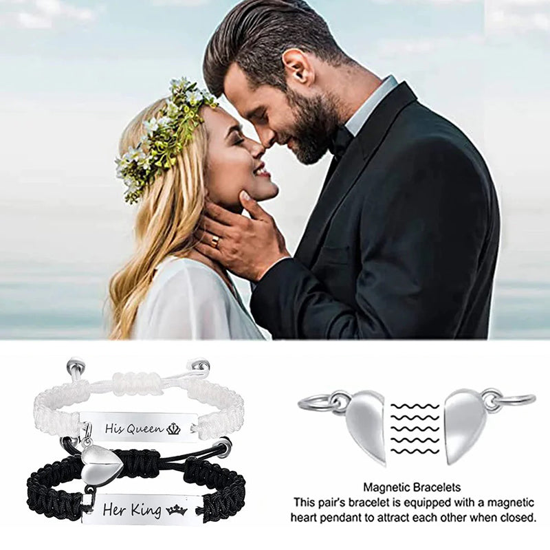 Magnetic Couple Braided Bracelets