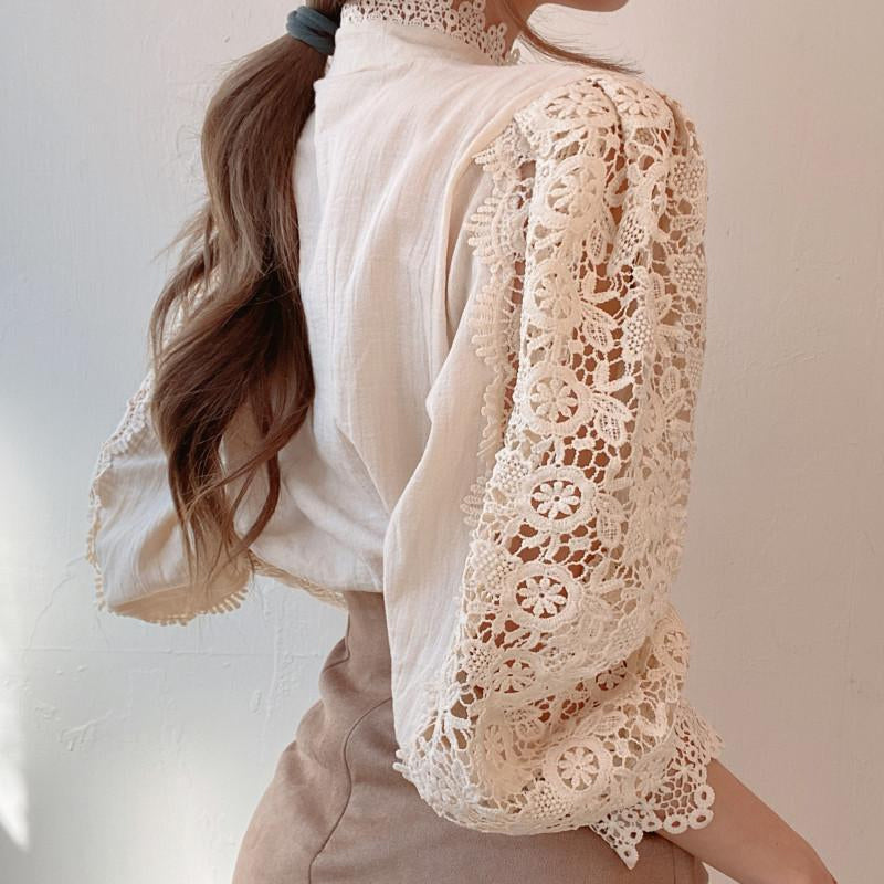Elegant Lace Cutout Top