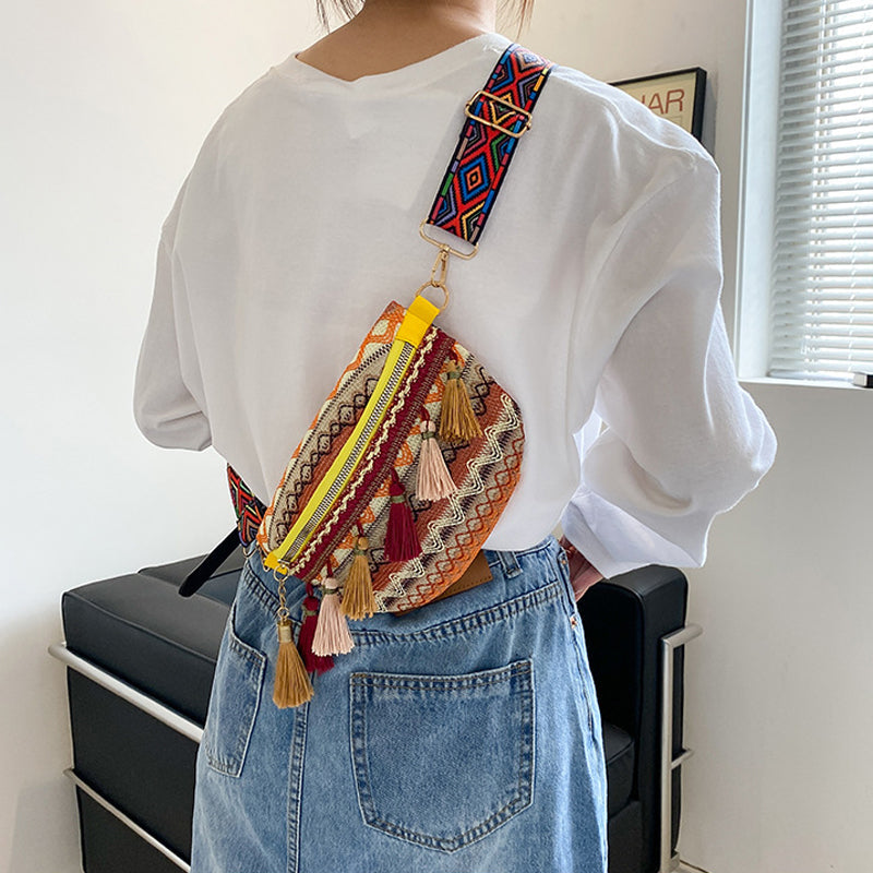 Vintage Colorful Waist Bag