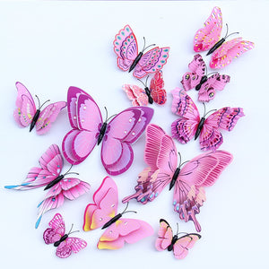 3D Butterfly Wall Mural Stickers