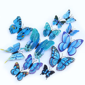 3D Butterfly Wall Mural Stickers