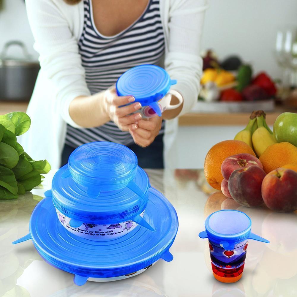 Silicone Stretch lid, 6PCS