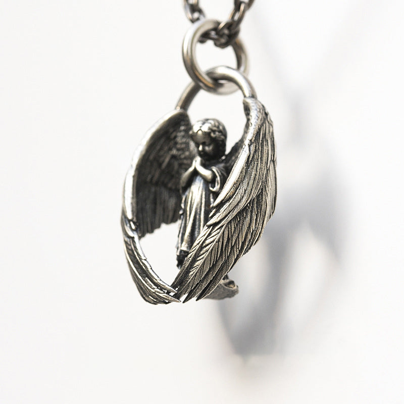 Praying Angel Pendant Necklace