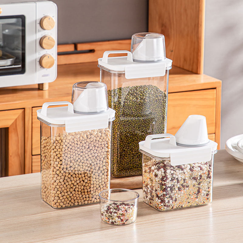 Cereal Dispenser Easy Flow Storage Jar Plastic Grocery Container