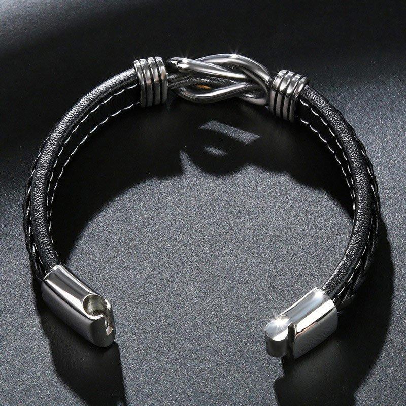 Twist Braided Leather Bracelet