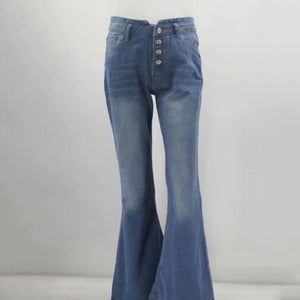 Vintage High-Waisted Jeans With Flared Legs From The 70s