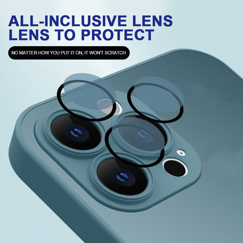 Glass Lens Film Mobile Case for iPhone