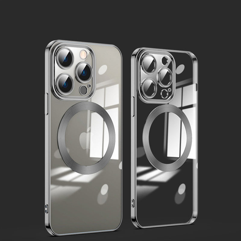 Electroplating Wireless Magnetic Charging All-Inclusive Lens Case for iPhone