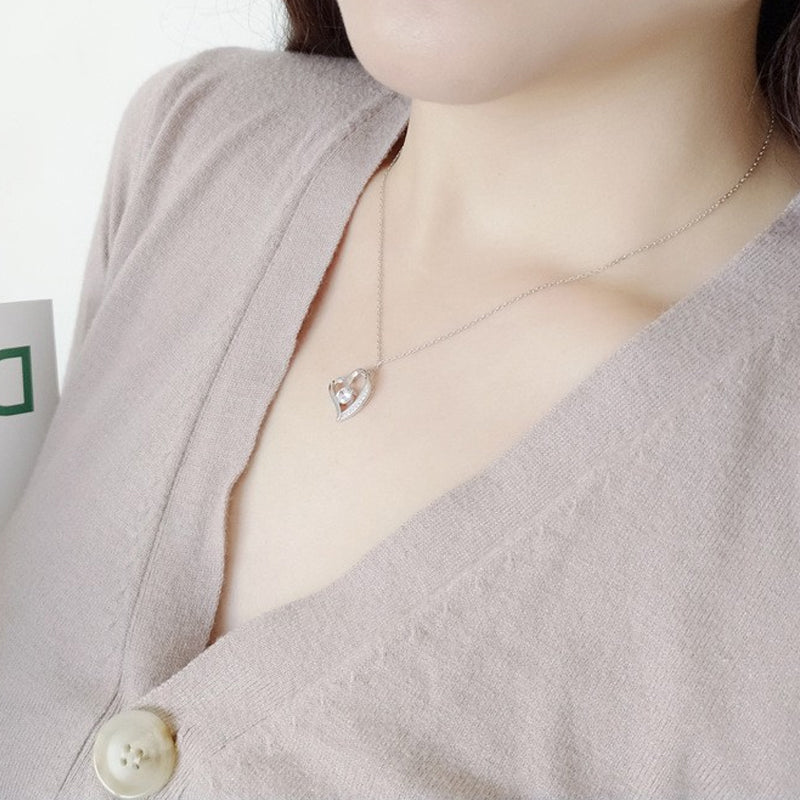 Silver Forever Love Heart Necklace