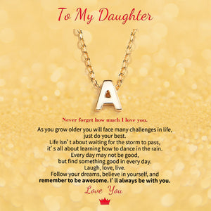 For Daughter & Granddaughter Letter Initial Necklace
