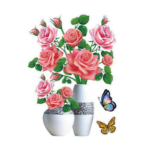 3D Vase Wall Sticker