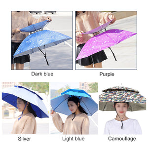 Outdoor Double Layer Umbrella Hat