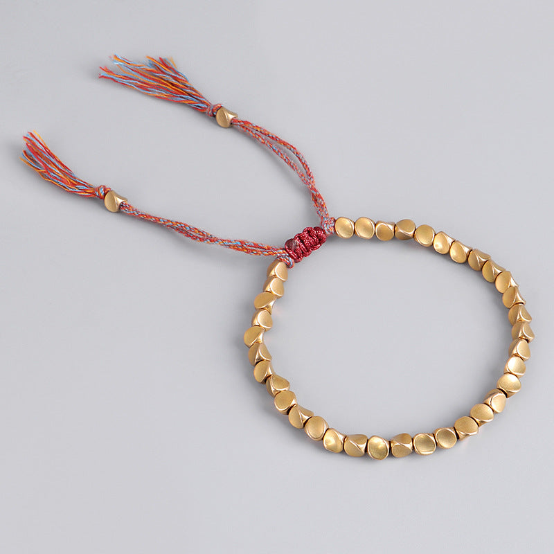 Shaped Copper Bead Bracelet