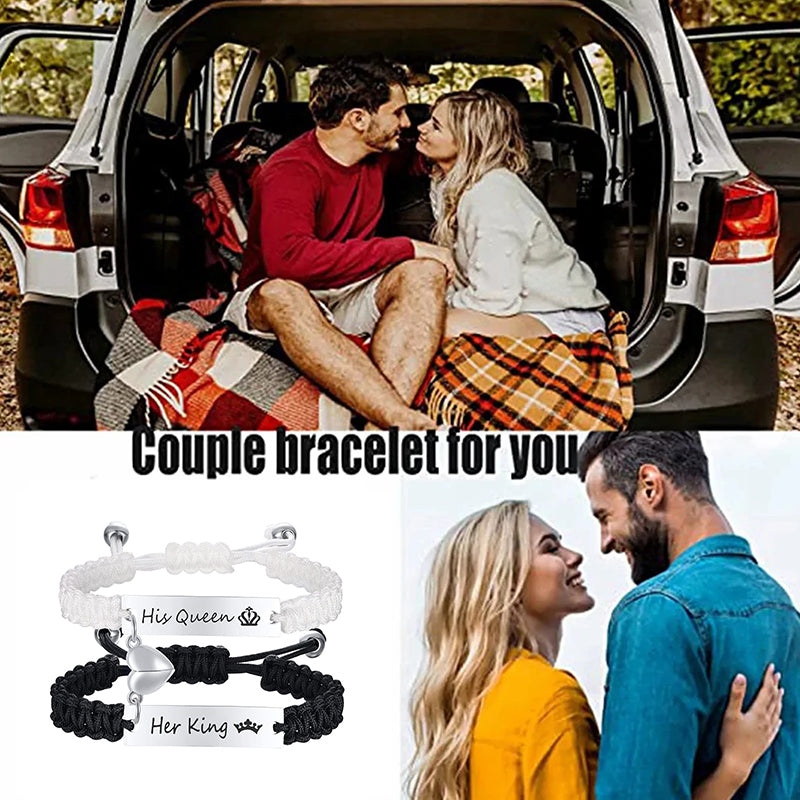 Magnetic Couple Braided Bracelets