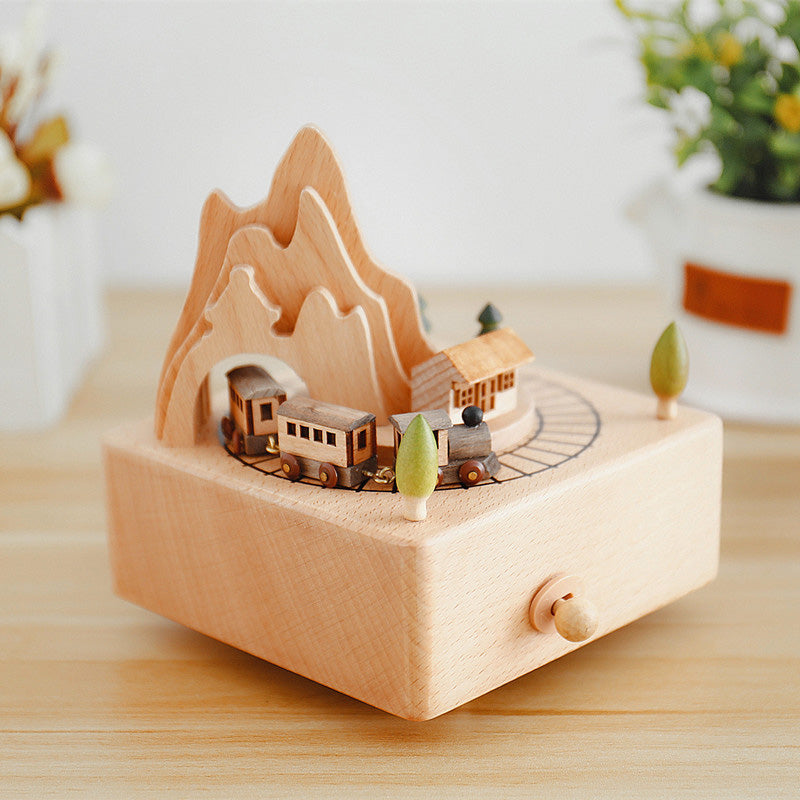 Handmade Wooden Rotating Music Boxes