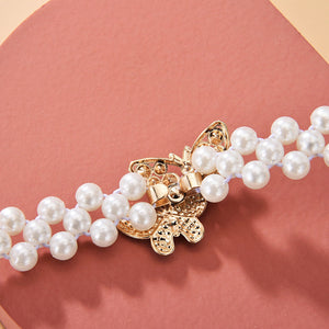 Waist Chain with Pearl Butterfly Belt Buckle