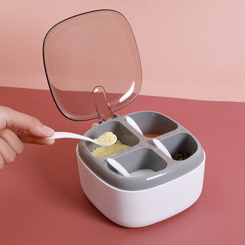 Four Seasoning Box With Lid