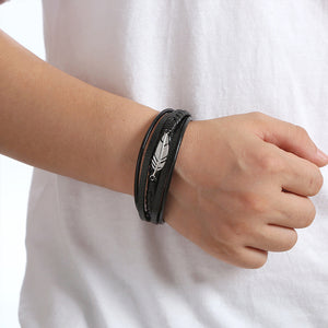 Memorial Feather Men's Bracelet